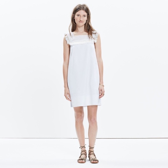 Madewell Dresses & Skirts - Madewell White Fringe Summer Dress